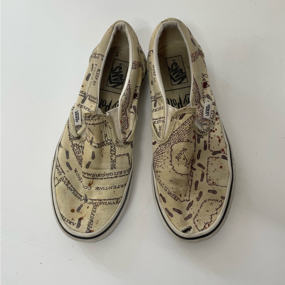 Vans X Harry Potter Marauder’s Map slip on shoes size 6